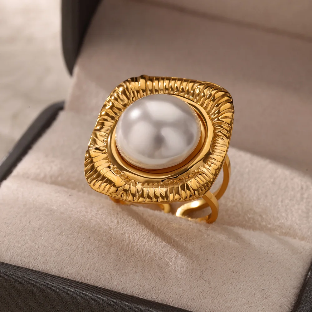 Luxury Edelstahlring – Vergoldeter Herz-Ring mit buntem Zirkonia-Stein – Bild 7