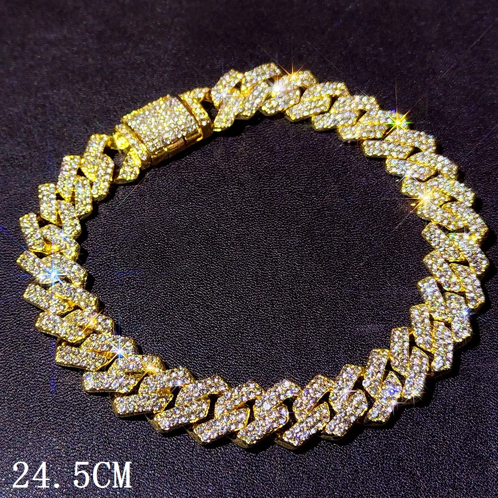 Iced Out Chunky Cuban Chain Fußkette – Bild 10