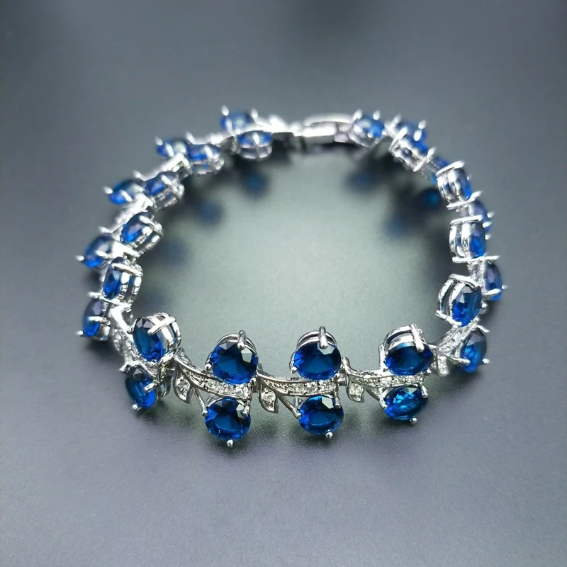 Charm Armband – 925 Sterling Silber mit bunten Topas Edelsteinen – Bild 2