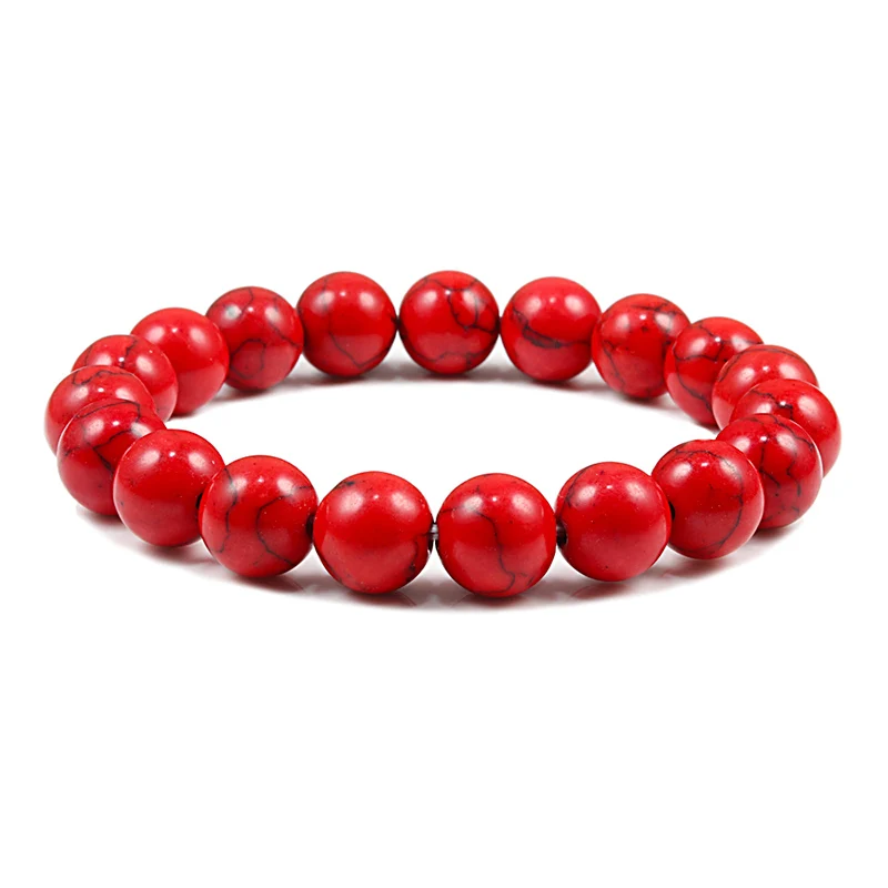 Natursteinarmband – Rote Perlen | 6/8/10mm – Bild 8