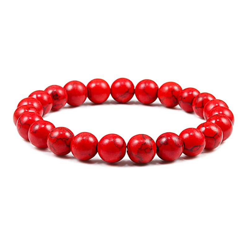Natursteinarmband – Rote Perlen | 6/8/10mm – Bild 9