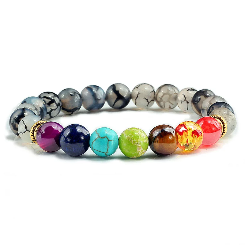 7 Chakra Naturstein-Armband – Elastisches Heilsteinarmband für Damen & Herren – Bild 14