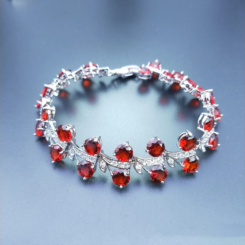 Charm Armband – 925 Sterling Silber mit bunten Topas Edelsteinen – Bild 5