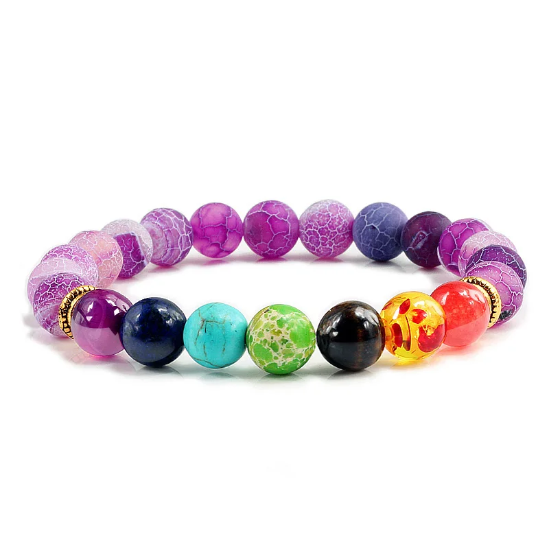 7 Chakra Naturstein-Armband – Elastisches Heilsteinarmband für Damen & Herren – Bild 8