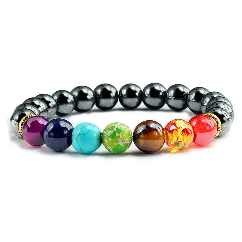 7 Chakra Naturstein-Armband – Elastisches Heilsteinarmband für Damen & Herren – Bild 13