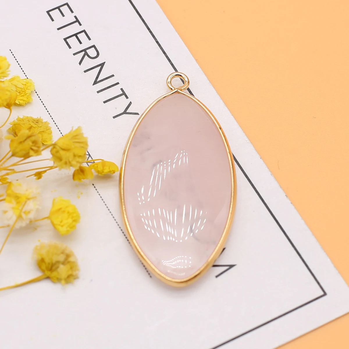 Natürlicher Kristallstein-Anhänger | Rosenquarz, Amazonit & Achat – Bild 3