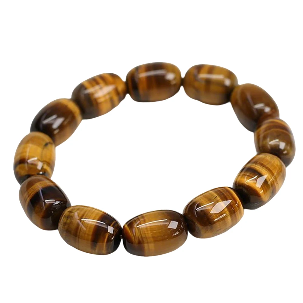 Tigerauge Armband – Oval geschliffene Natursteinperlen – Bild 6