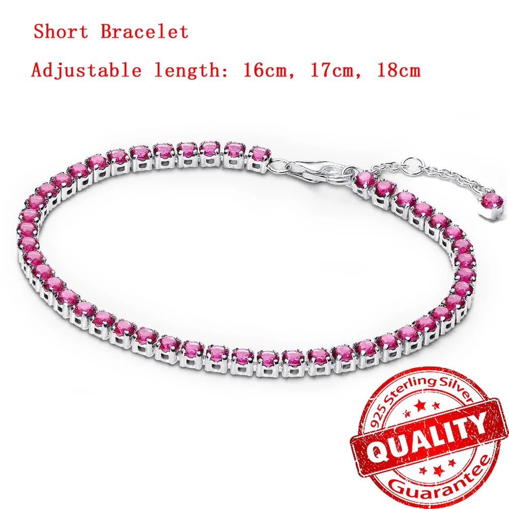 925 Sterling Silber Tennisarmband – Gelb & Blau, Funkelndes Pavé-Design mit Perlenoptik – Bild 6