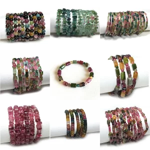 Natur-Turmalin Armband – Bunte Edelsteinperlen