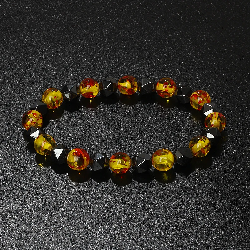 Natural Tiger Eye & Facettiertes Hämatit Armband – Bild 29