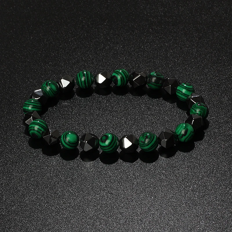 Natural Tiger Eye & Facettiertes Hämatit Armband – Bild 28