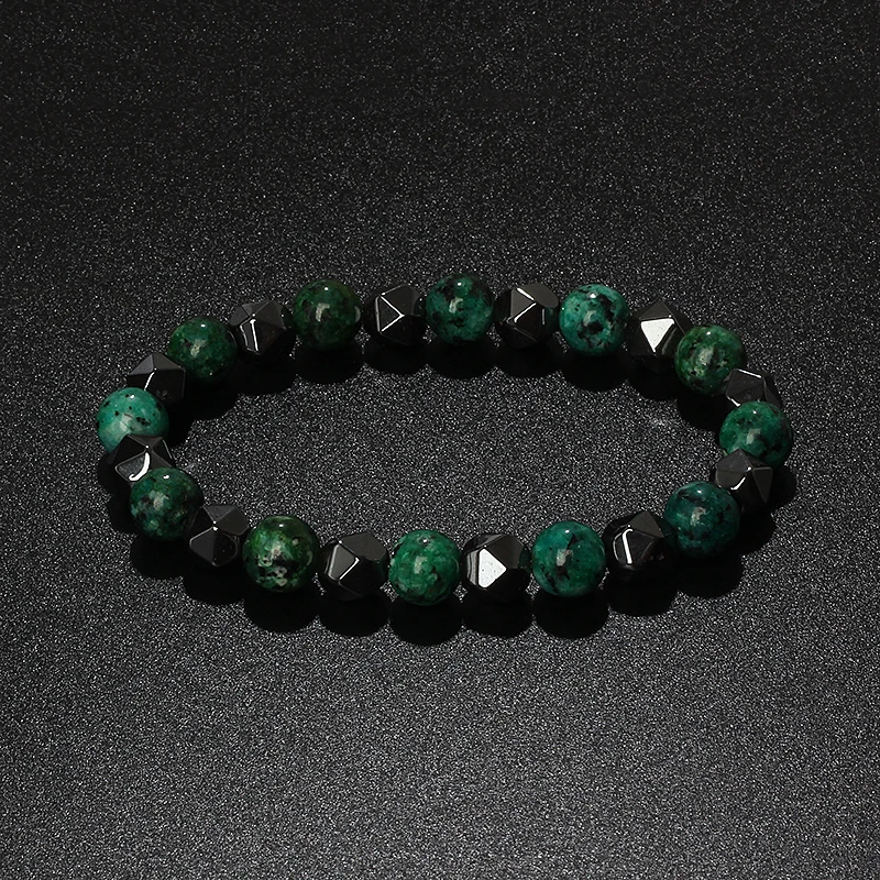 Natural Tiger Eye & Facettiertes Hämatit Armband – Bild 27