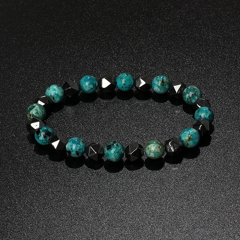 Natural Tiger Eye & Facettiertes Hämatit Armband – Bild 43