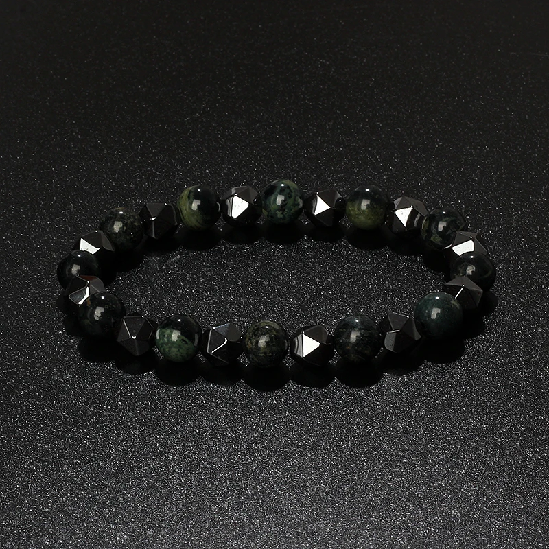 Natural Tiger Eye & Facettiertes Hämatit Armband – Bild 14