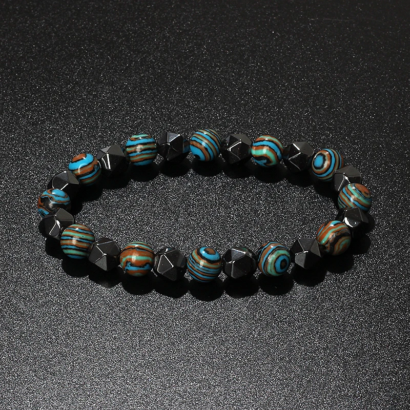 Natural Tiger Eye & Facettiertes Hämatit Armband – Bild 12