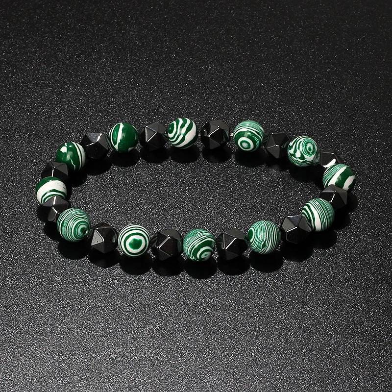 Natural Tiger Eye & Facettiertes Hämatit Armband – Bild 40