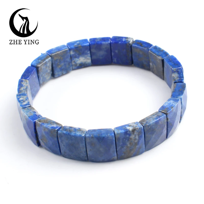 Armband mit Natursteinperlen – Rechteckig – Bild 20