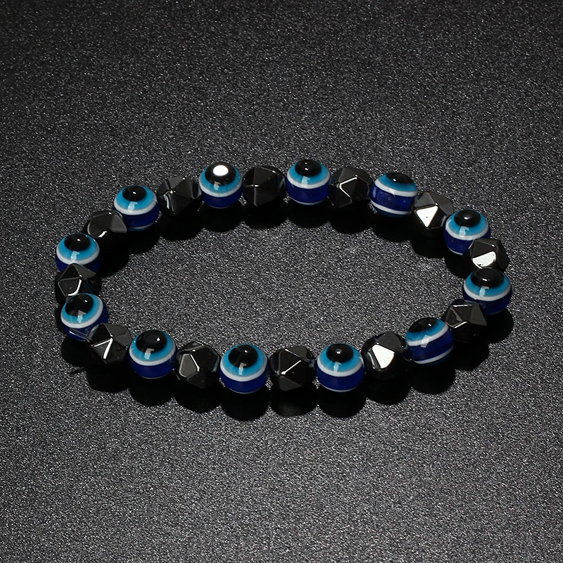 Natural Tiger Eye & Facettiertes Hämatit Armband – Bild 22