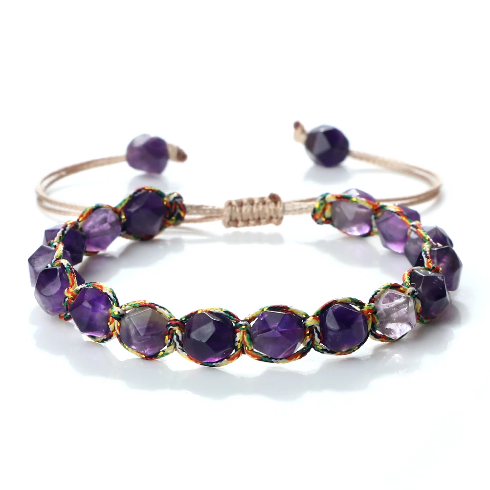 Boho-Armband – 8mm Tigerauge & Achat | Handgefertigtes, verstellbares Makramee-Armband – Bild 6