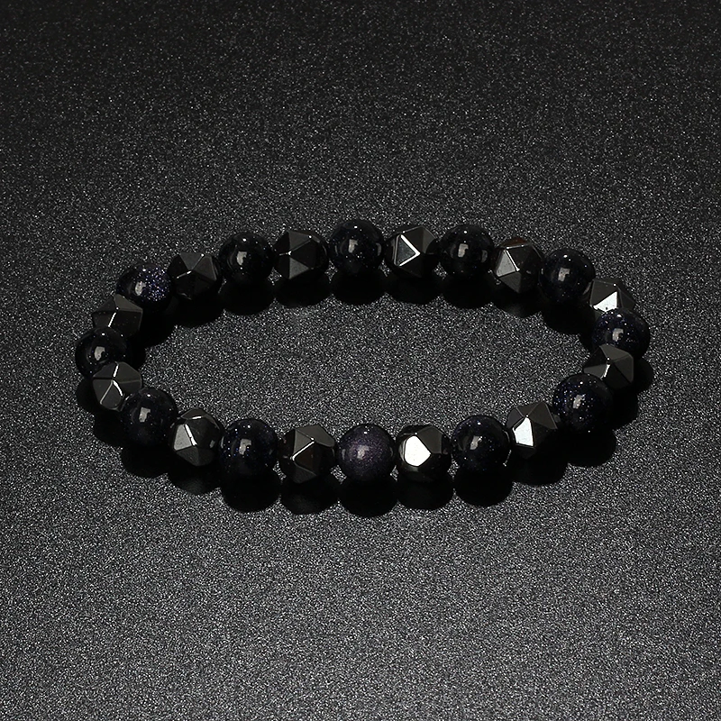 Natural Tiger Eye & Facettiertes Hämatit Armband – Bild 41