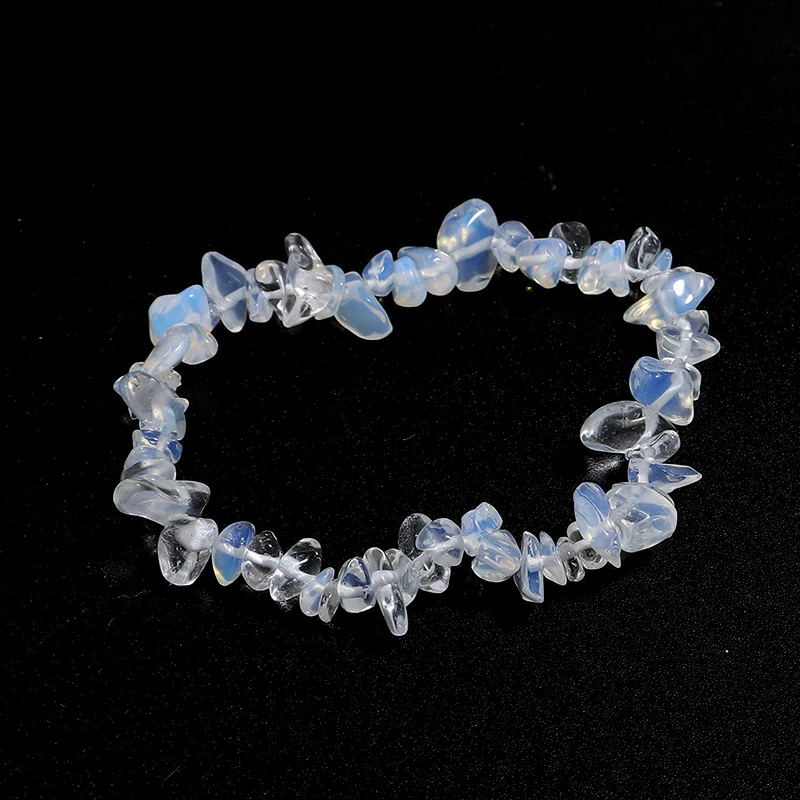 Kristall-Armband – Naturstein Splitter Armband aus Bergkristall, Quarz & Heilsteinen – Bild 13