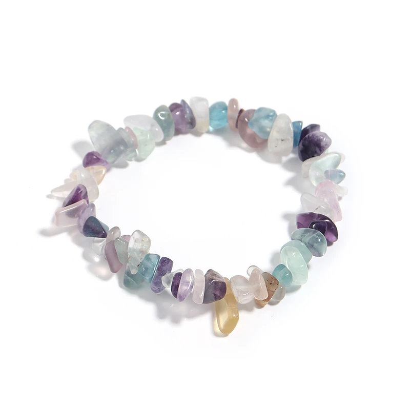 Kristall-Armband – Naturstein Splitter Armband aus Bergkristall, Quarz & Heilsteinen – Bild 12