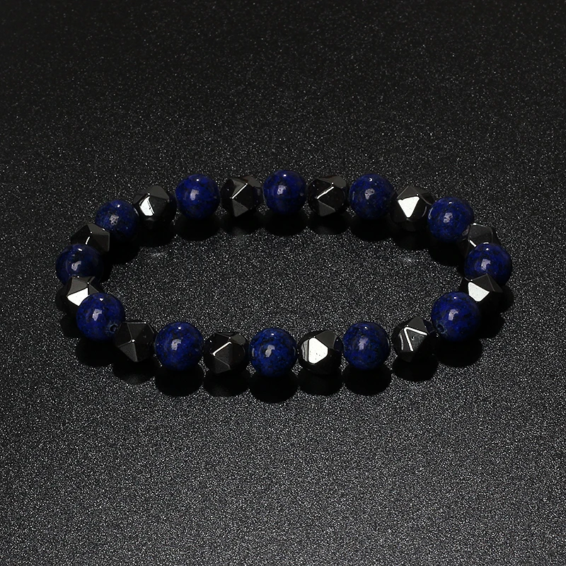 Natural Tiger Eye & Facettiertes Hämatit Armband – Bild 19