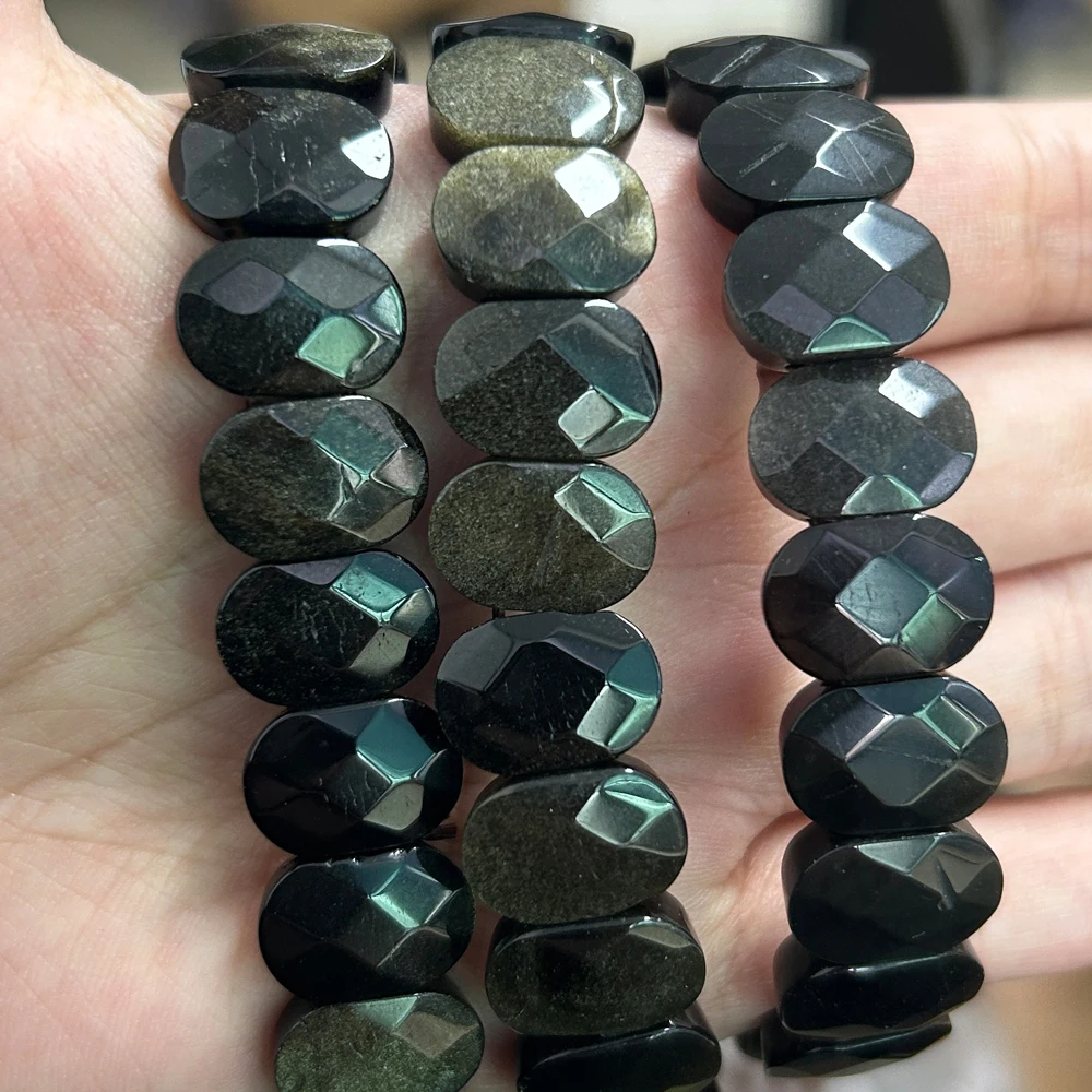 Armband mit Natursteinperlen – Rechteckig – Bild 19