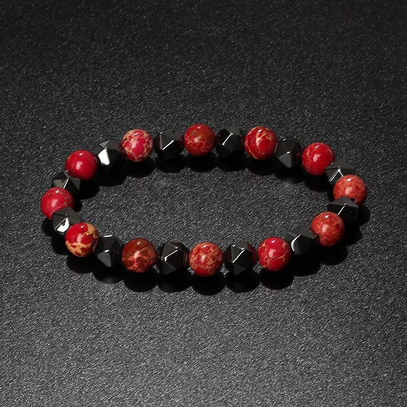 Natural Tiger Eye & Facettiertes Hämatit Armband – Bild 23