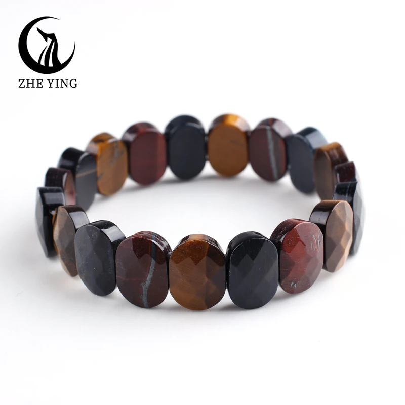 Armband mit Natursteinperlen – Rechteckig – Bild 26