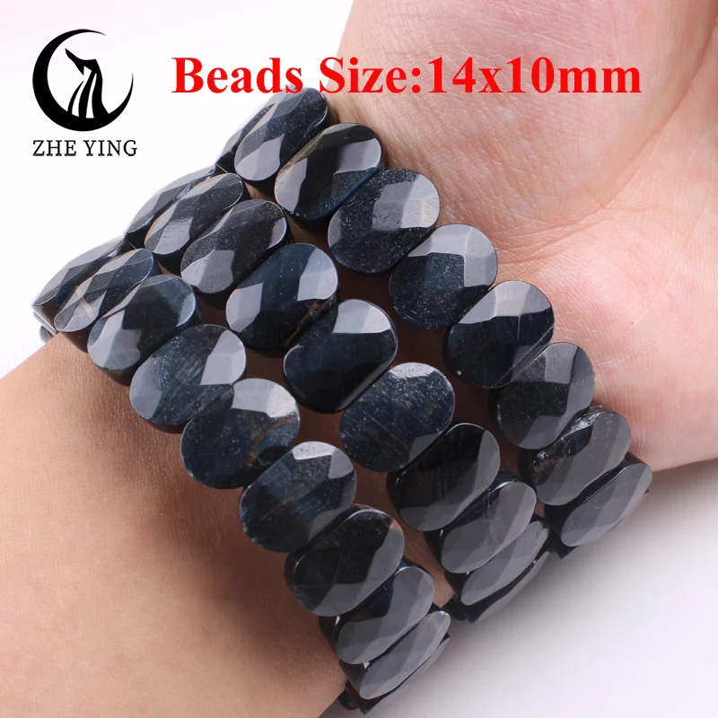 Armband mit Natursteinperlen – Rechteckig – Bild 6