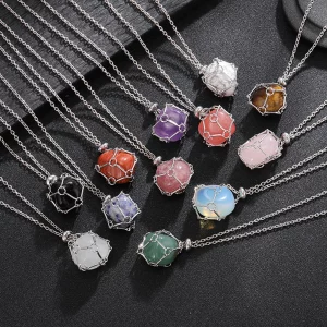 Natürliche Irreguläre Tigerauge-Halskette