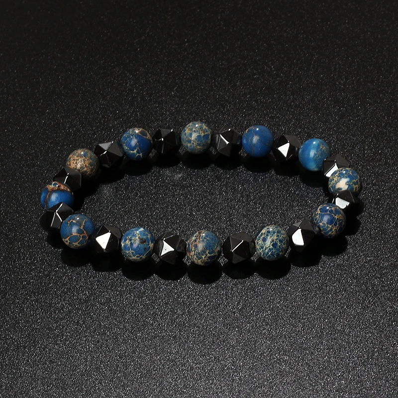 Natural Tiger Eye & Facettiertes Hämatit Armband – Bild 2