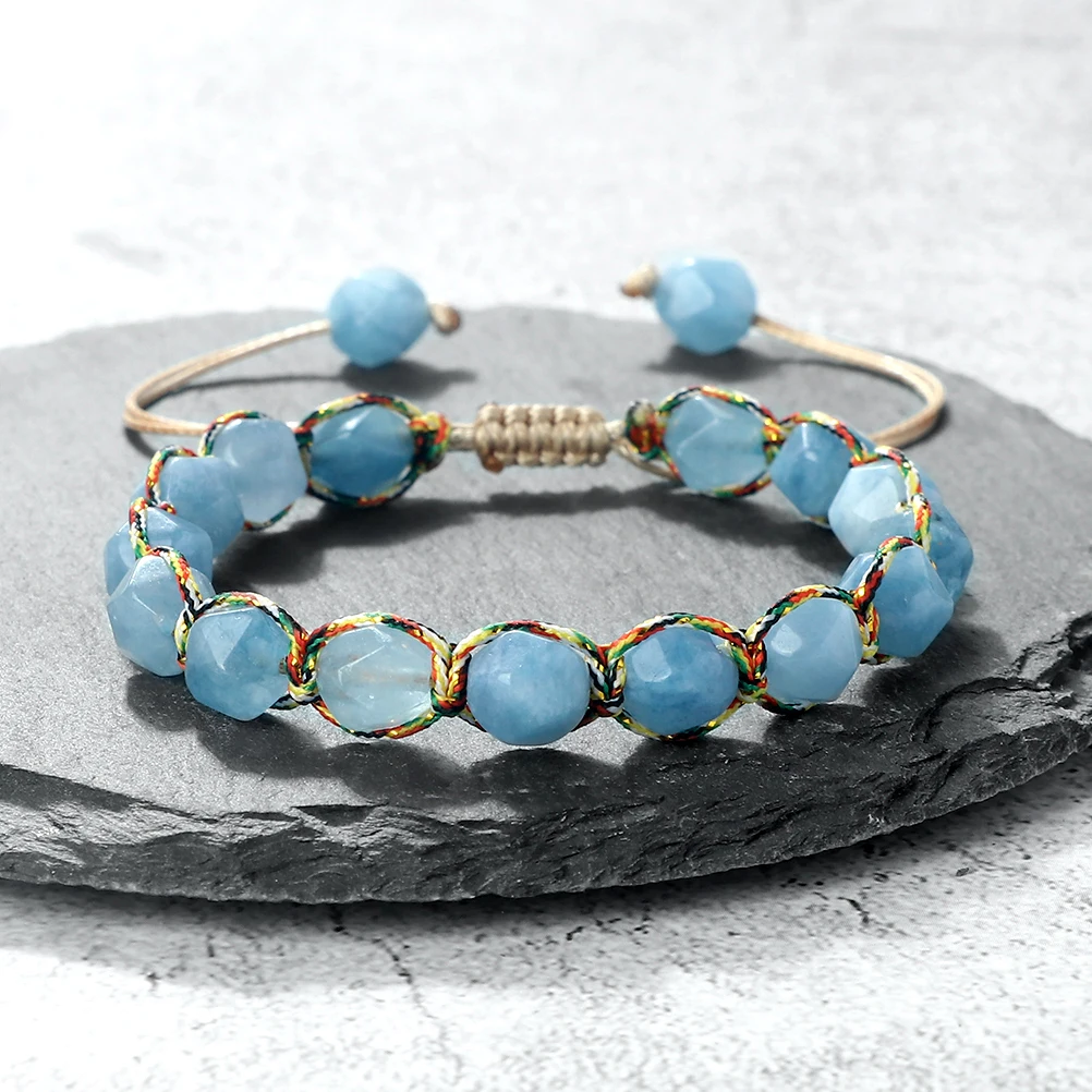 Boho-Armband – 8mm Tigerauge & Achat | Handgefertigtes, verstellbares Makramee-Armband