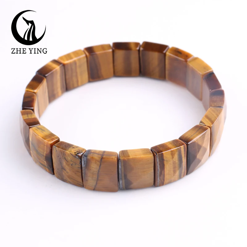 Armband mit Natursteinperlen – Rechteckig – Bild 23