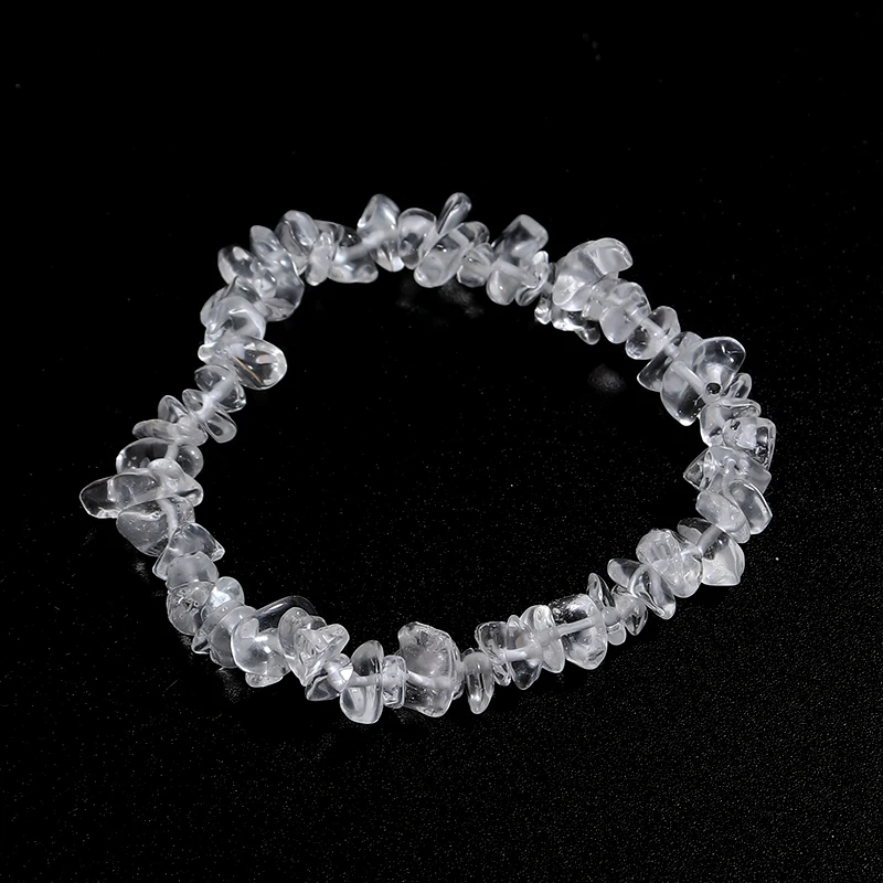Kristall-Armband – Naturstein Splitter Armband aus Bergkristall, Quarz & Heilsteinen – Bild 40