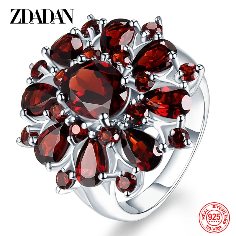 925 Sterling Silber Granatring – Bild 3