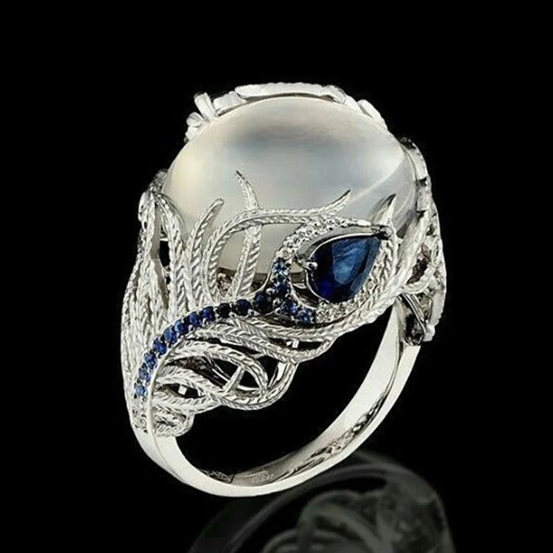 Eleganter 925 Sterling Silber Ring mit Opal & Zirkonia – Bild 5