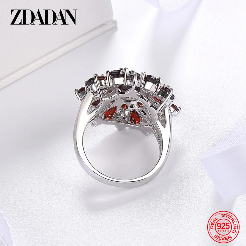 925 Sterling Silber Granatring – Bild 4