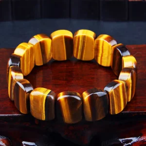 Natural Tiger Eye Stone Reiki Bracelet – Handgefertigtes Feng-Shui & Partnerarmband