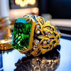 Vintage Mondstein-Ring – Europäisch-Amerikanischer Retro-Herrenring