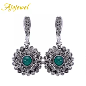 Vintage Sonnenblumen Drop-Ohrringe