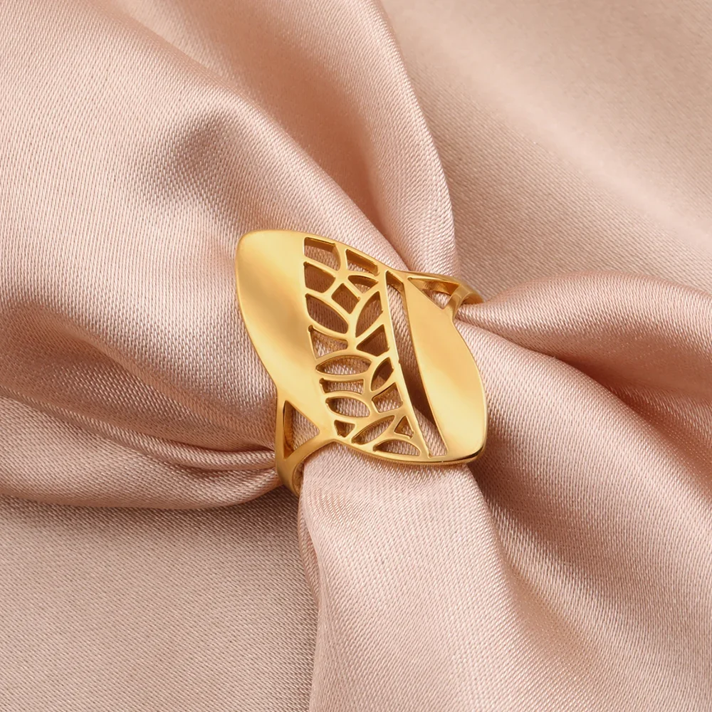 Filigree Leaves Ring – Edelstahl Ring – Bild 2