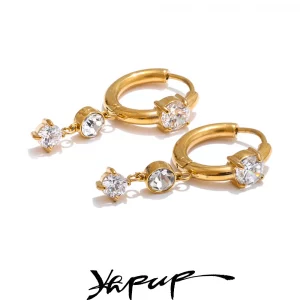 Yhpup Cubic Zirconia Drop Ohrringe