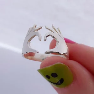 Finger Heart Ring – Verstellbarer Statement Ring