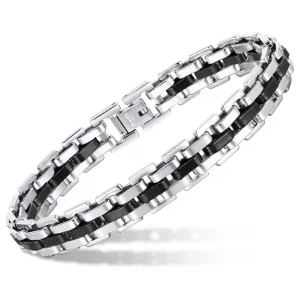 Edelstahl Herrenarmband in Silber-Gold