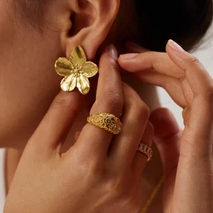 Flower Gold Ohrstecker