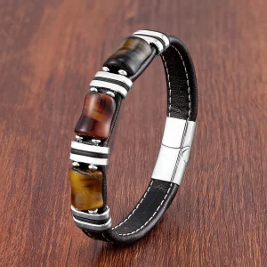 Tigerauge Lederarmband