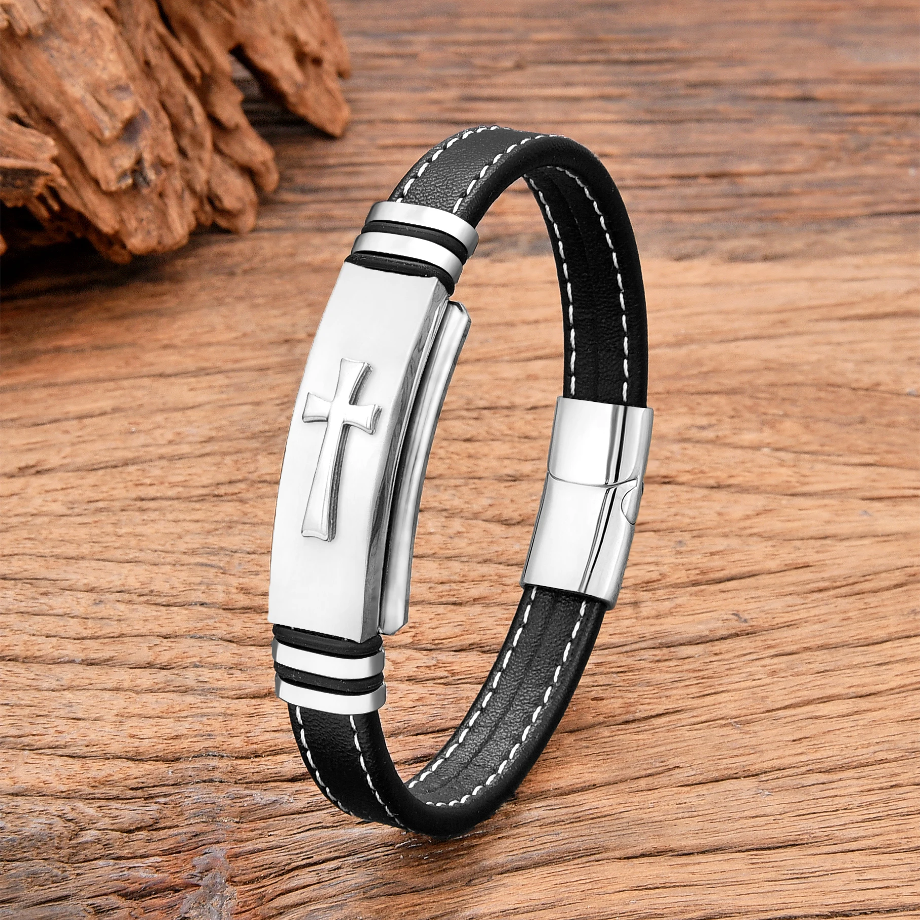 Cross Lederarmband – Bild 3