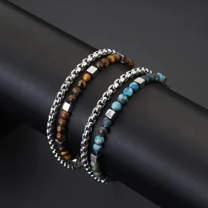 Punk Stone Armband Set